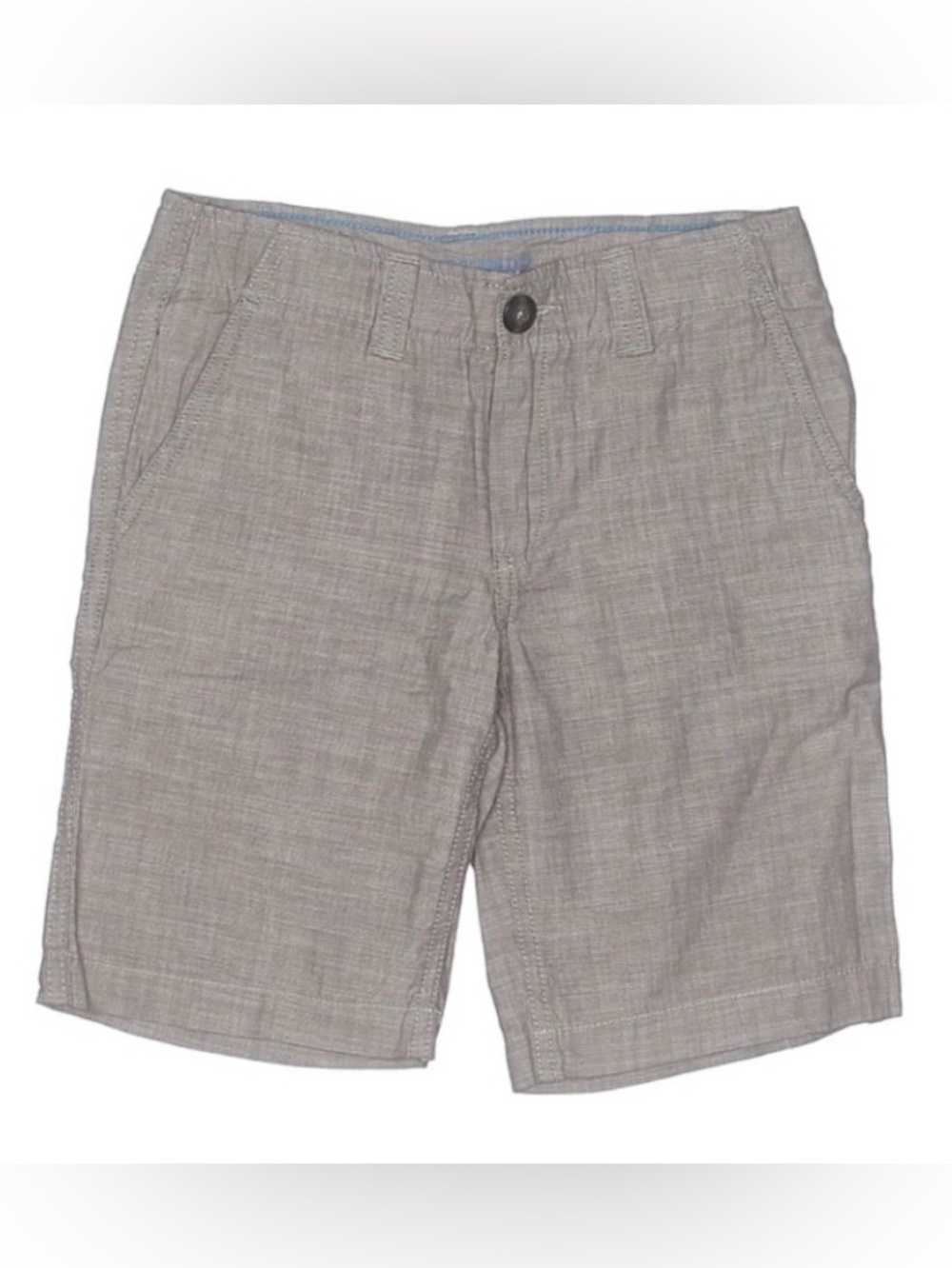LANDS’ END Gray Linen-Blend Shorts